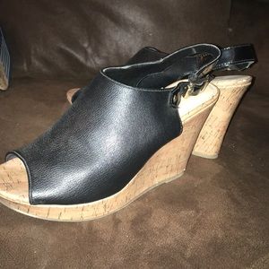 American Eagle Black Wedge Shoes